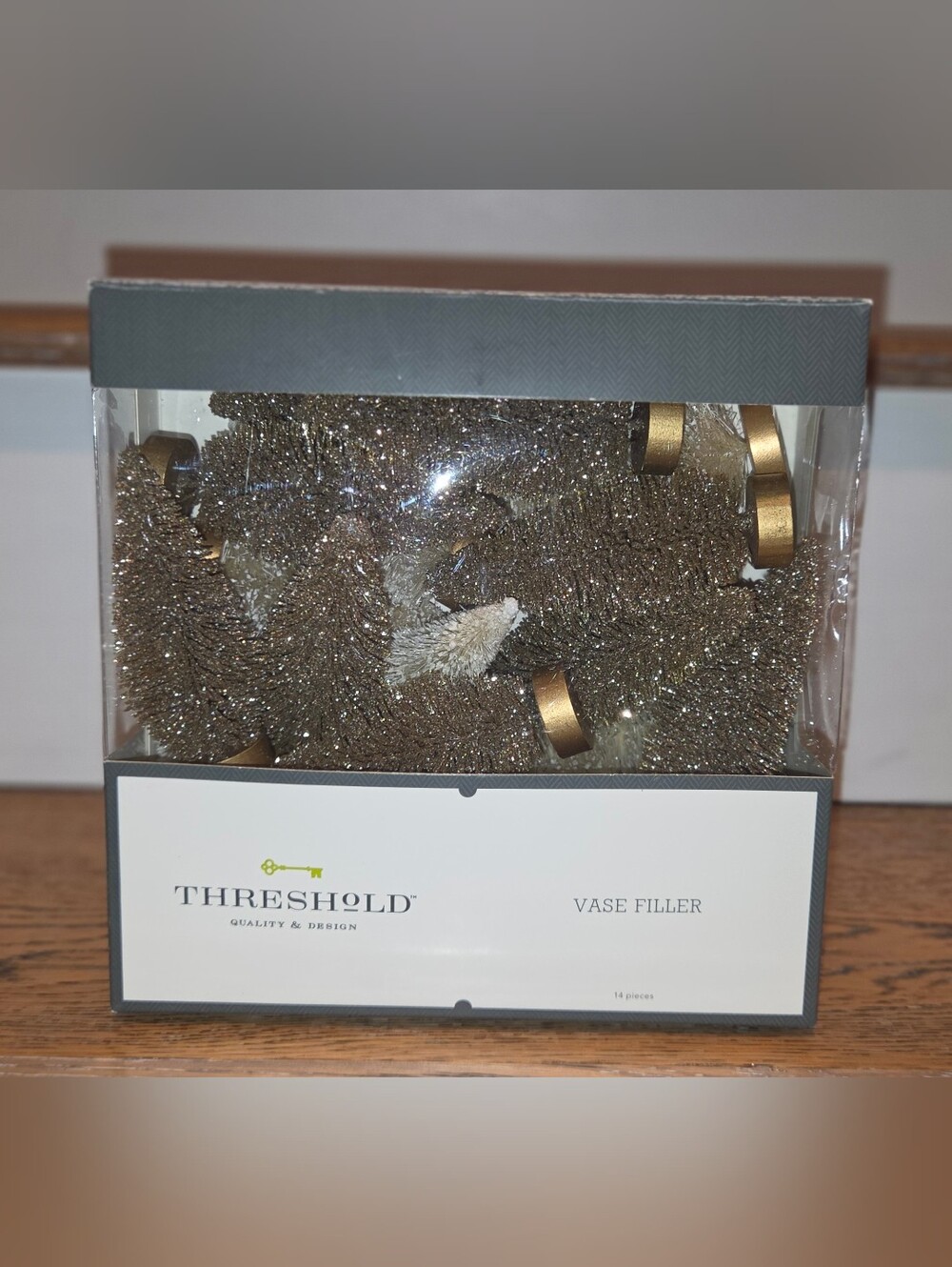 Threshold - Target - Vase Filler - Mini Glitter Christmas Trees (14 pcs)- Silver